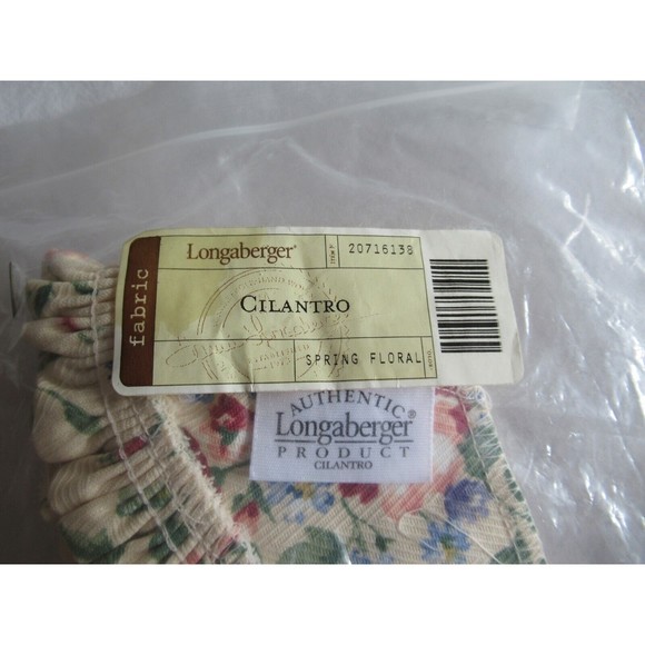 Lot of 2x Longaberger Cilantro Spring Floral Liner #2071638 USA Made 100% Cotton - Picture 4 of 12